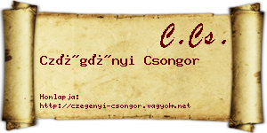 Czégényi Csongor névjegykártya