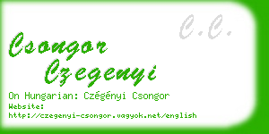csongor czegenyi business card